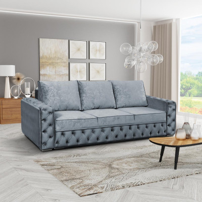 Chesterfield Design Couches 4 Seat Textile Big Sofa Fabric Couch Sleeping Sofas
