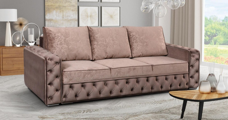 Chesterfield Design Couches 4 Seat Textile Big Sofa Fabric Couch Sleeping Sofas