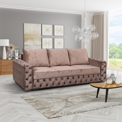 Chesterfield Design Couches 4 Seat Textile Big Sofa Fabric Couch Sleeping Sofas