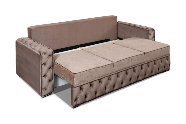 Chesterfield Design Couches 4 Seat Textile Big Sofa Fabric Couch Sleeping Sofas