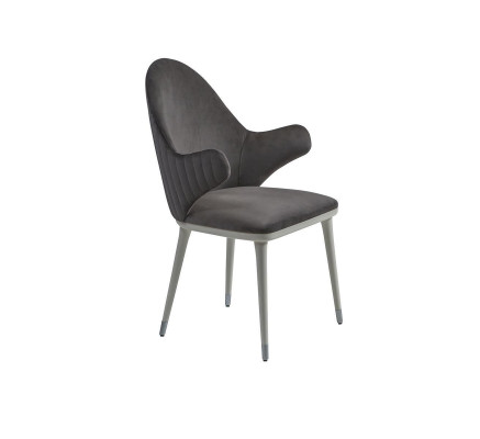 Gray Chair with Armrests Modern Dining room Luxury Designer Furniture
