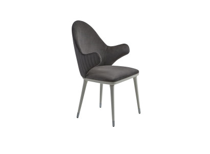 Gray Chair with Armrests Modern Dining room Luxury Designer Furniture