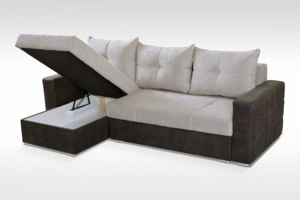 Luxury Corner Couch L-shape Edel Modern Sofas Italy Furniture Textile Beige Fabric new