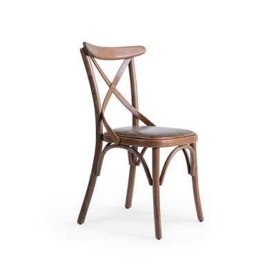 Wood Designer Chair Luxury Dining room Furniture Brown new Furnishings