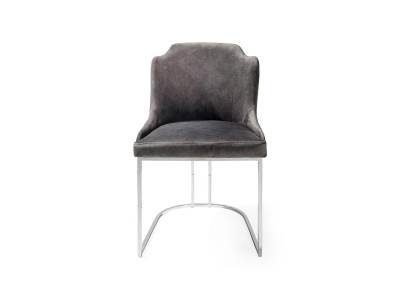 Modern Chair Gray Luxury Designer Furniture Dining room chair Furnishings Upholstered chair