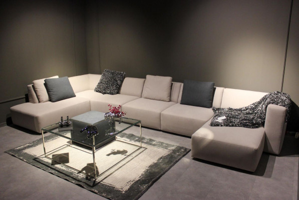 U-shape Sofa Modern Corner sofa with Coffee table Upholstered couch Living room Furniture