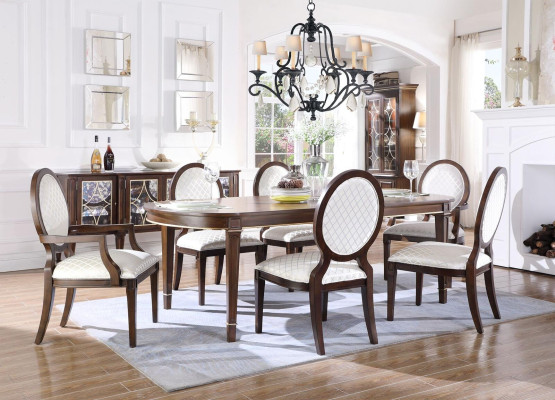 Set Dining room table Dining table 4х Stüehle 2x Chairs -with -Armrests Dining set