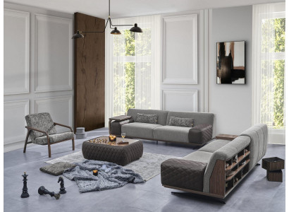 Modern sofa set 3 pieces 2x sofa three-seater armchair upholstered furniture living room