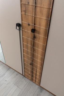 Bedroom Modern Suite Textile Double bed Wood Wardrobe 4pcs