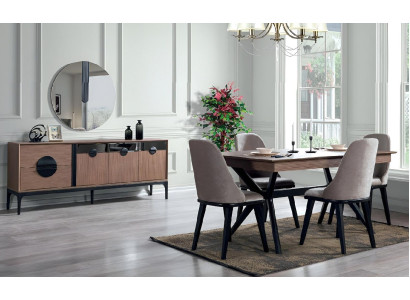 Luxury Dining room Set Dining table Sideboard with Mirror new Complete Modern Furniture