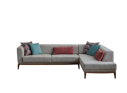 Gray Corner sofa L-shape Living landscape Living room Couches Luxury Sofas