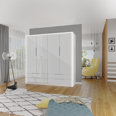 Multi-purpose shelves Wardrobe Shelf Mirror Coat rack Storage Wardrobe