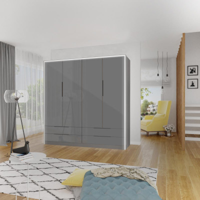 Multi-purpose shelves Wardrobe Shelf Mirror Coat rack Storage Wardrobe