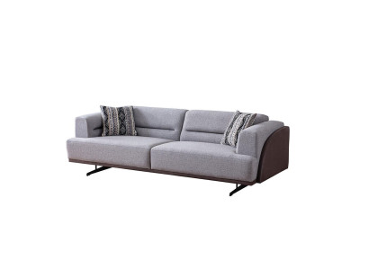 Gray Modern 3-Seater Upholstery Living room Couches Luxury Noble Sofas