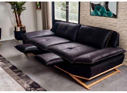 Luxurious Furniture for Living room Black Color 3-Seater Sofa exclusive