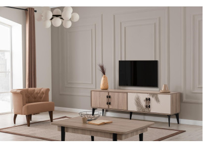 Modern Living room Suite TV Wardrobe Luxurious Coffee table Wood Furniture