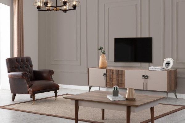 Living room designer set luxury coffee table modern TV wardrobe 3 pieces new