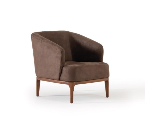 Brown Living room Luxury Armchair Designer Single Seat Upholstery Armchair