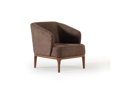 Brown Living room Luxury Armchair Designer Single Seat Upholstery Armchair