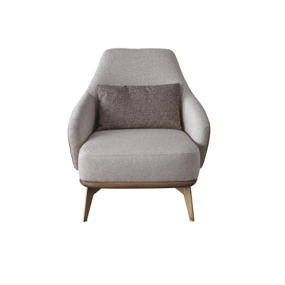 exclusive r Armchair Living room Textile single-seater design Stylish wooden feet