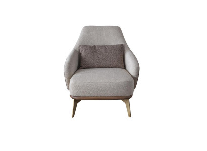 exclusive r Armchair Living room Textile single-seater design Stylish wooden feet