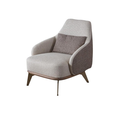 exclusive r Armchair Living room Textile single-seater design Stylish wooden feet