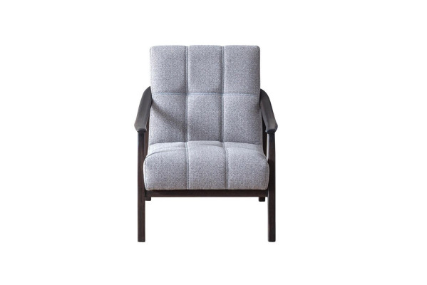 Designer Gray Armchair Living room Seating Furniture Luxurious Wooden Frame new