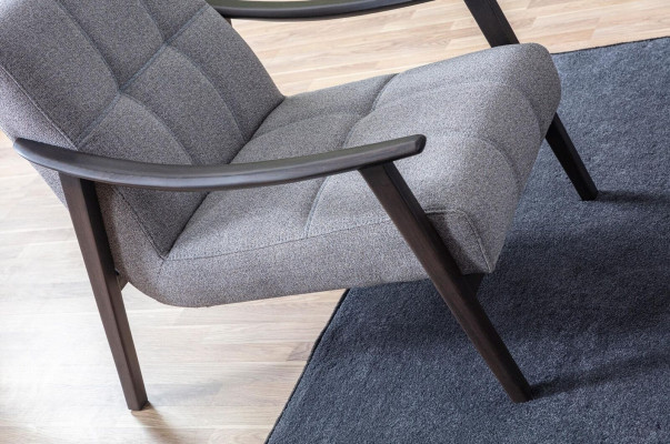 Designer Gray Armchair Living room Seating Furniture Luxurious Wooden Frame new