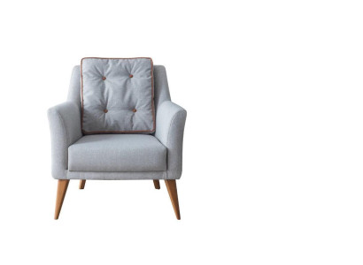HellBlue he Living room Single Seater Designer Upholstered Chair Relax Armchair Furniture