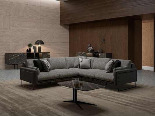 Luxury Design new Complete Modern Corner Sofa L-shape Living room Coffee table