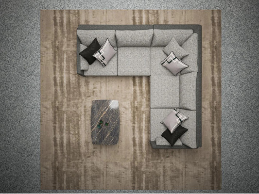 Luxury Design new Complete Modern Corner Sofa L-shape Living room Coffee table