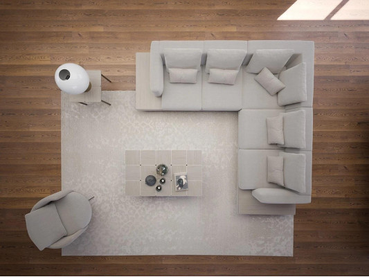 Design Corner sofa L-shape Upholstered furniture Luxury Living room Coffee table Furnishings