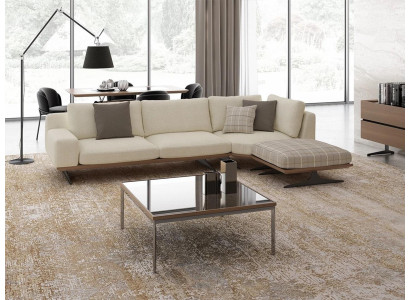 Luxury Corner sofa L-shape Design Upholstered furniture Suite Living room Coffee table