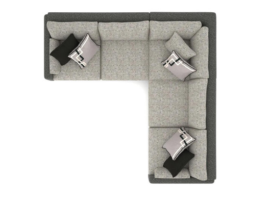 Luxury Gray Sofa L-shape Modern Corner Suite Design Living room Textile new