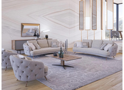 Chesterfield Furniture Sofa set Living room Set 5-piece upholstered sofas Designer Armchair