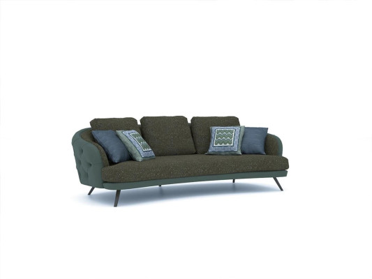 Living room Brown sofa set 2x three-seater sofa 2x armchair luxury coffee table
