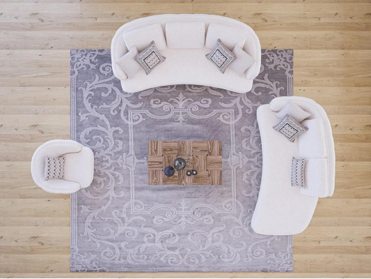 White Upholstered furniture Living room Set 4-piece Modern 2x three-seater sofa design armchair