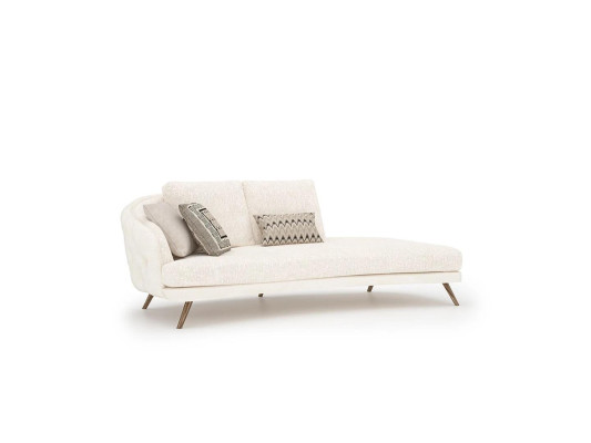 White Upholstered furniture Living room Set 4-piece Modern 2x three-seater sofa design armchair