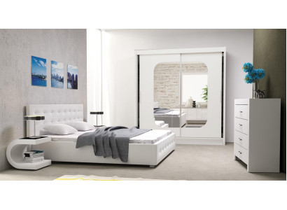 Bed Upholstery Design Luxury Double Beds White 160x200cm Sleep Room Leather Hotel