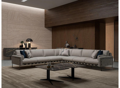 Living room Complete 3-piece Corner sofa Luxury Sofa L-shape new 2x Coffee table
