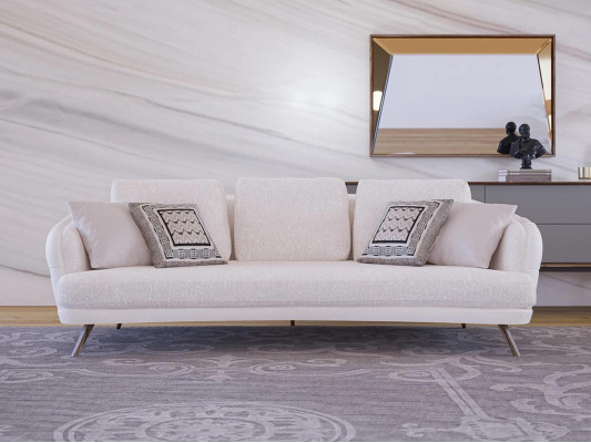 Luxury Sofa Three Seater Design White Upholstered furniture Modern Living room new Furnishings