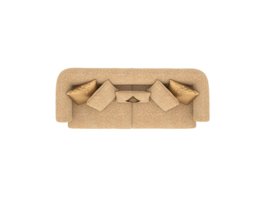 Design Beige Sofa Two-seater Couch Luxury Furniture Textile Furnishings Upholstered furniture