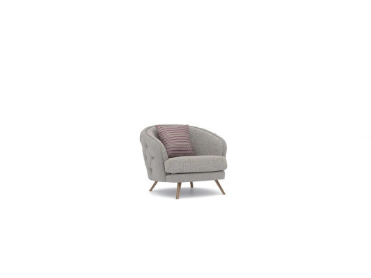 Armchair Chesterfield Living room Gray Upholstered Armchair Designer Furnishings