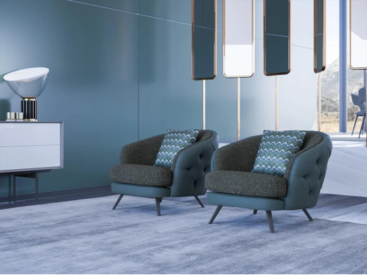 Luxury Living room Armchair Upholstered furniture Furnishings Chesterfield Modern Seat