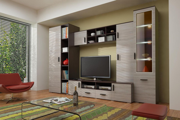 Living room Wall shelf TV Wardrobe Wall cabinets Shelf Wood Living room Furniture new