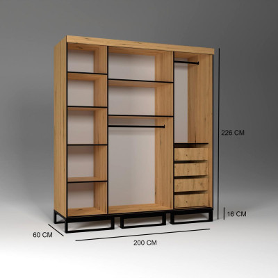Wardrobe chest of drawers design Wardrobe Display case Chests of drawers XXL Shelf Loft