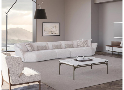Luxury Set 2-piece Living room Sofa Five-seater Textile Sofa Furnishings Coffee table