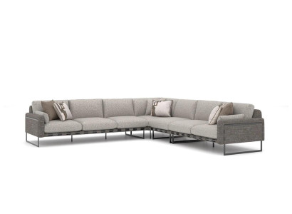 Modern Upholstery Sofa L-shape Textile Living room Furnishings Luxury Design Seater
