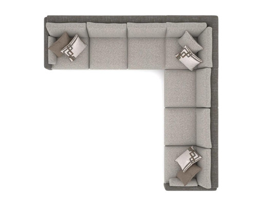 Modern Upholstery Sofa L-shape Textile Living room Furnishings Luxury Design Seater