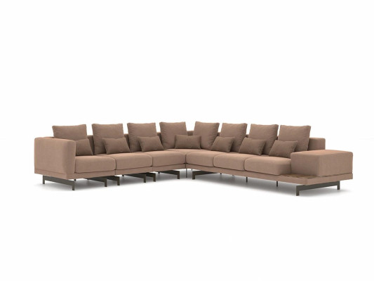 Upholstered sofa L-shape Living room luxury corner suite new Textile Furnishings